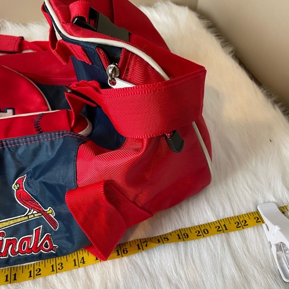 MLB Cardinals Red and Blue Duffel Bag - Picture 10 of 14